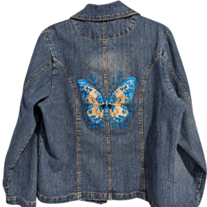 Blue Butterfly Paris Blues Denim Jacket Women's - 1X