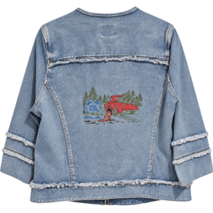 Liverpool Sketched Tree Farm Denim Jacket -Women's XL